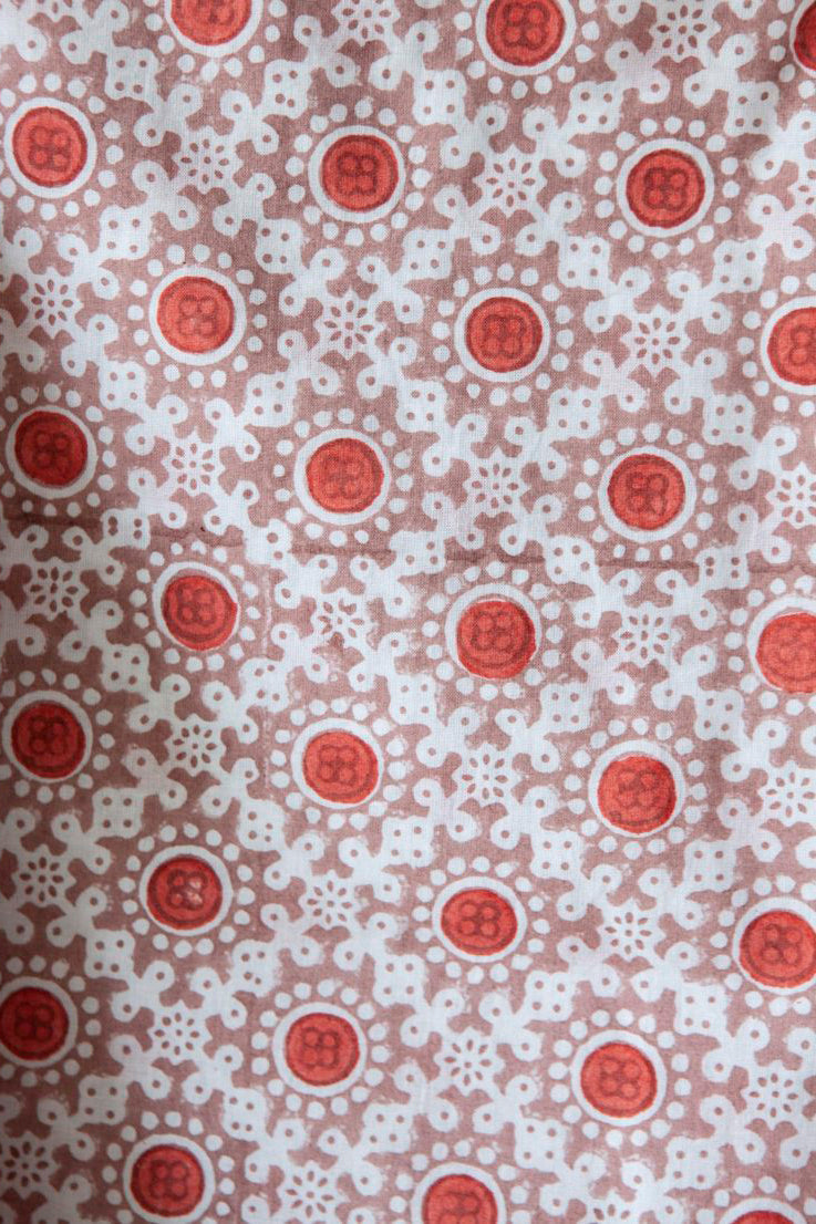 Nest Factory Block Print Robe Red