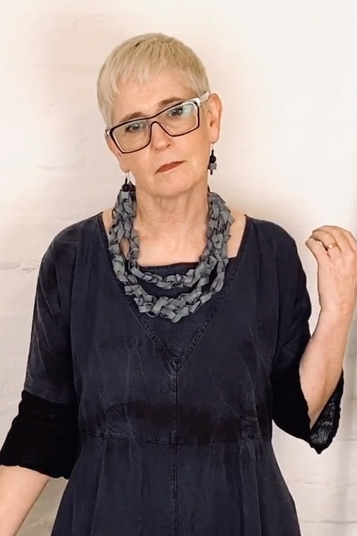 Frank Ideas Chaotic Necklace Wide Charcoal