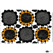 PaaPii Giant Sunflower Cotton Fabric Repeat Ochre