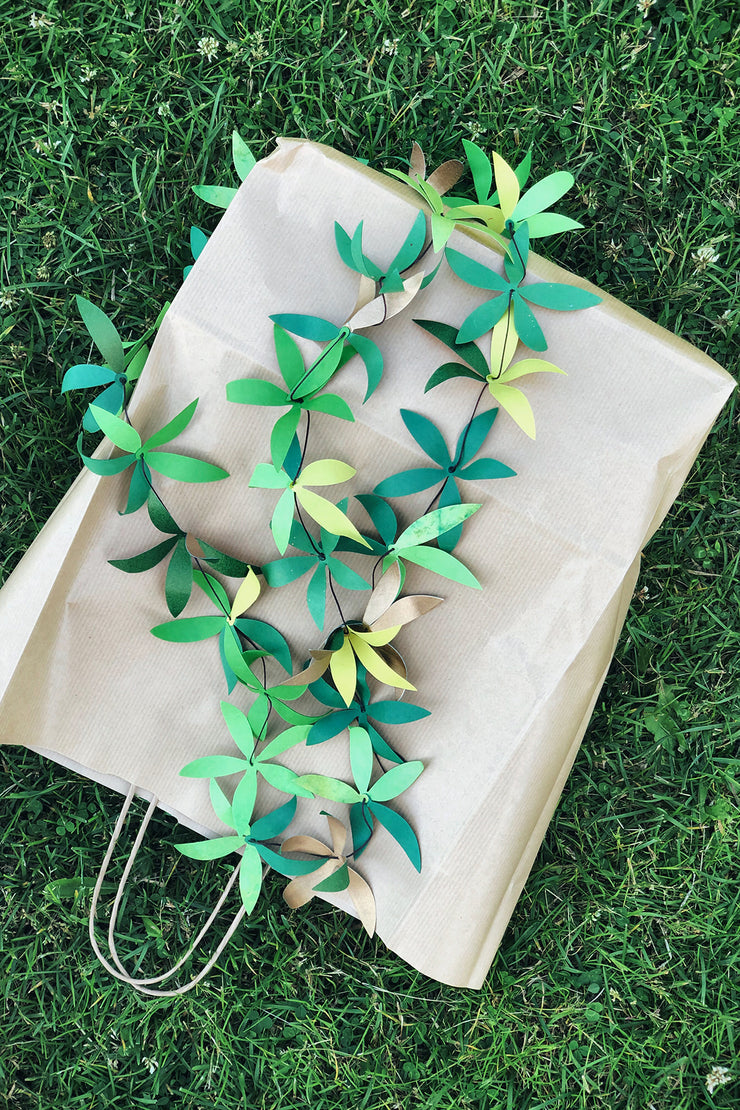 Nest Factory Green Leaf Recycled Paper Garland