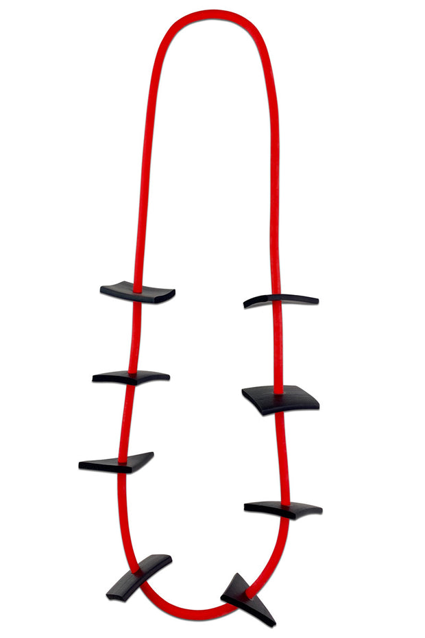 Frank Ideas Geometric Necklace Red
