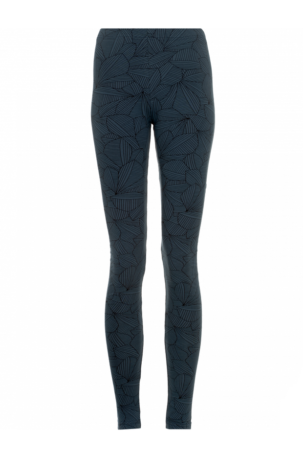 PaaPii Silja Organic Cotton Leggings Leafs Depths