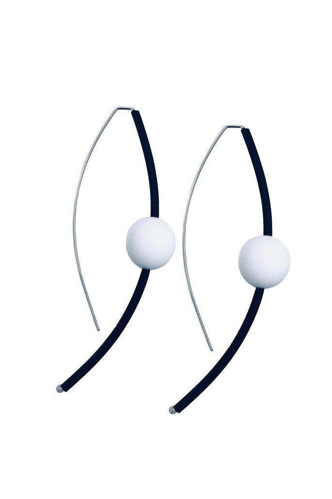 Frank Ideas Sphere Earrings White Large