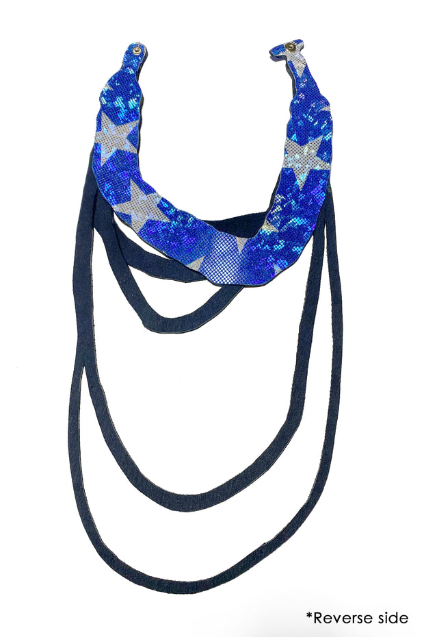 Uli Amsterdam Choker Chains Necklace Blue Mix